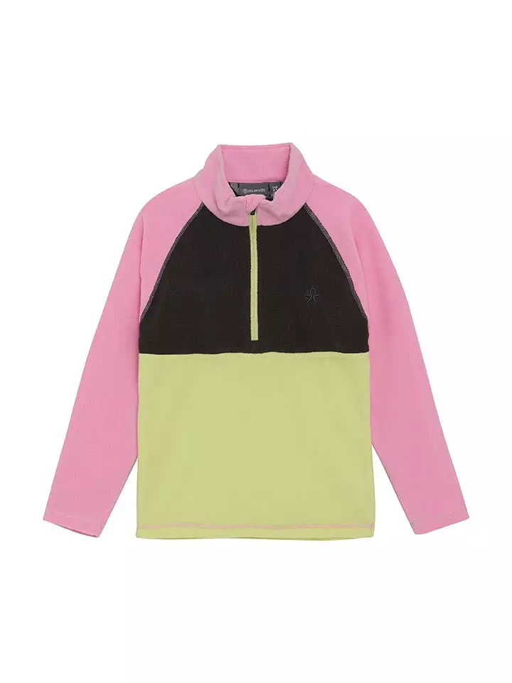 Color Kids Bluza polarowa w kolorze żółto-czarno-fioletowym rozmiar: 104