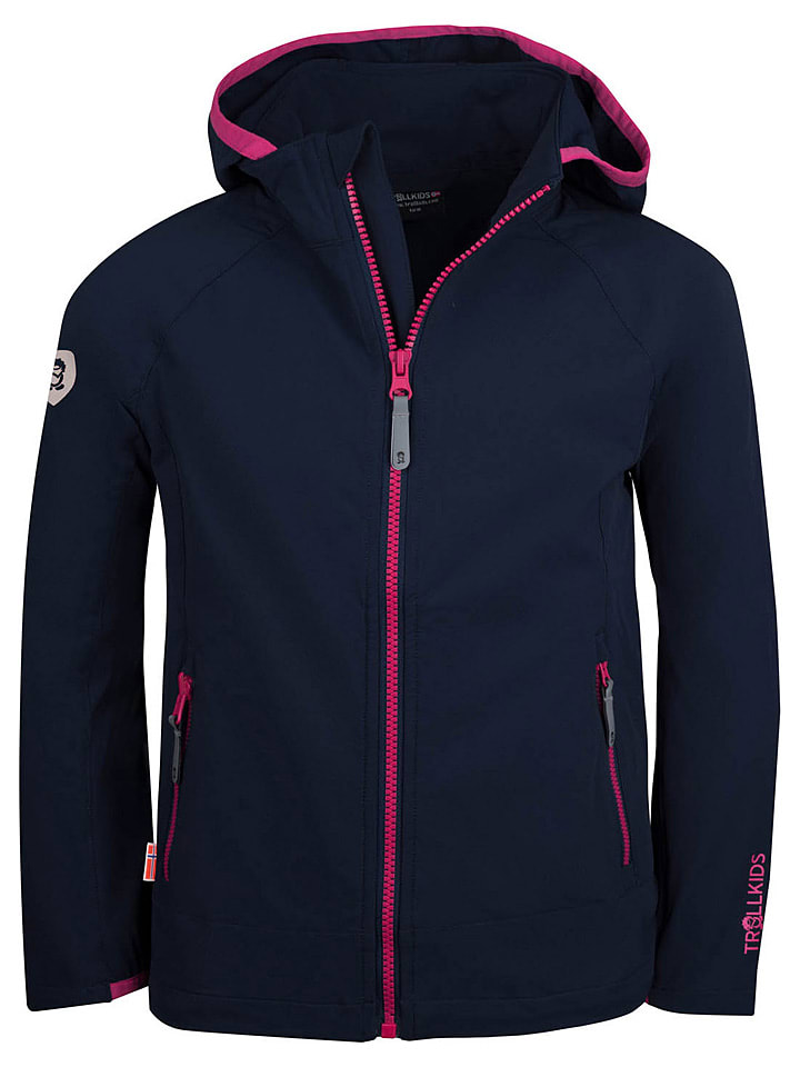 Trollkids Kurtka softshellowa "Kvalvika" w kolorze granatowym rozmiar: 152