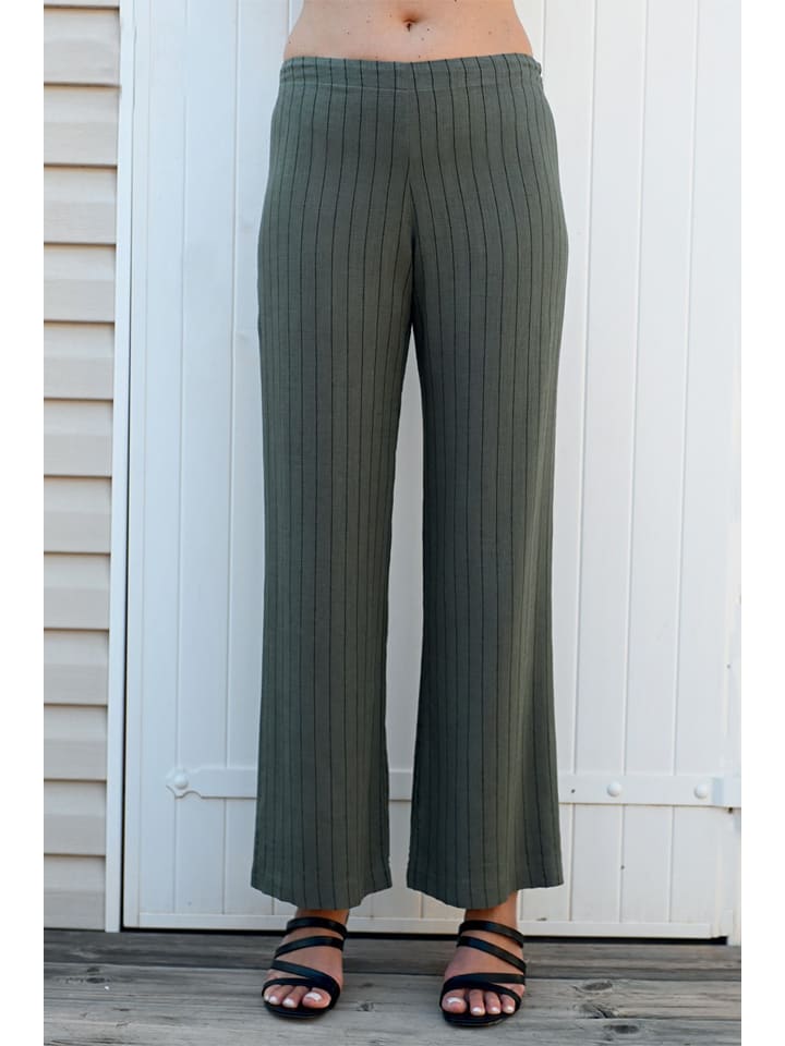 Bleu d'Azur Spodnie "Nelson" w kolorze khaki rozmiar: 42