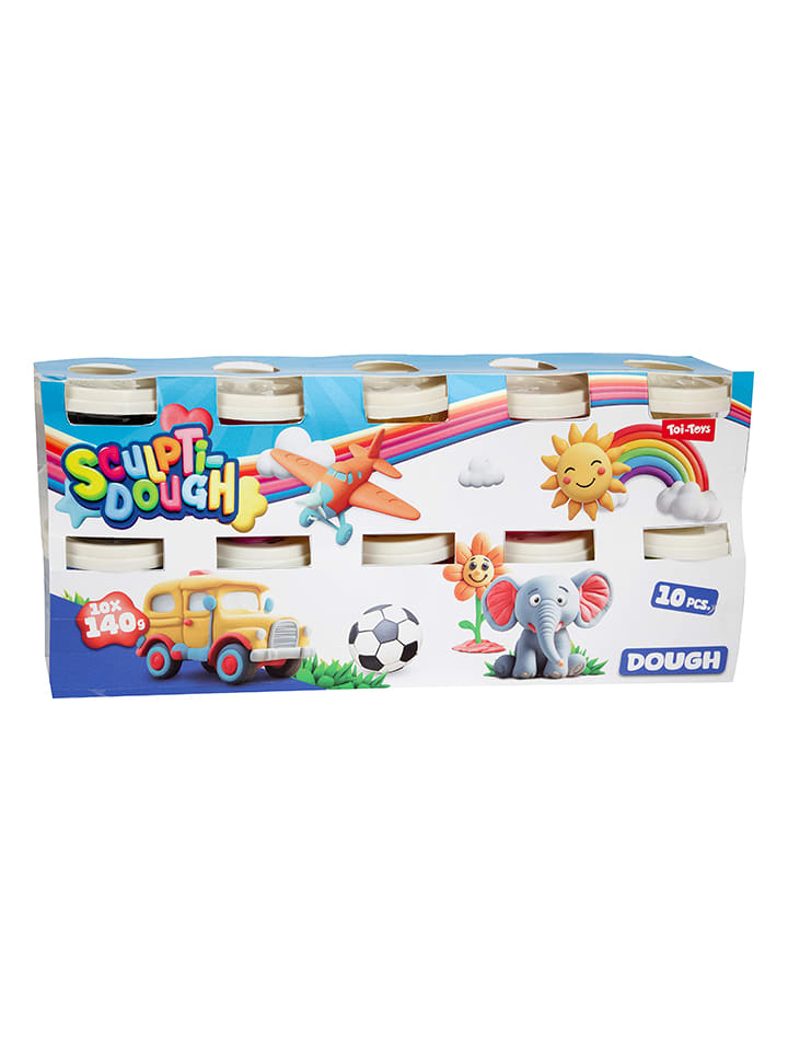 Toi-Toys Zestaw plastelin (10 szt.) - 12 m+ rozmiar: onesize