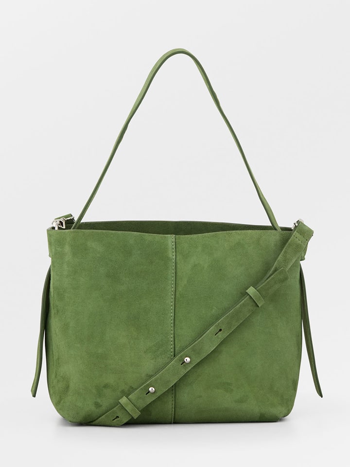 Becksöndergaard Skórzana torebka "Fraya" w kolorze zielonym - 24 x 22 cm rozmiar: onesize