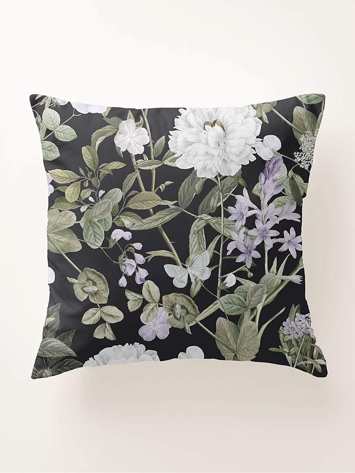 Pierre Cardin Perkalowa poszewka w kolorze czarno-szarym na poduszkę rozmiar: 80x80 cm