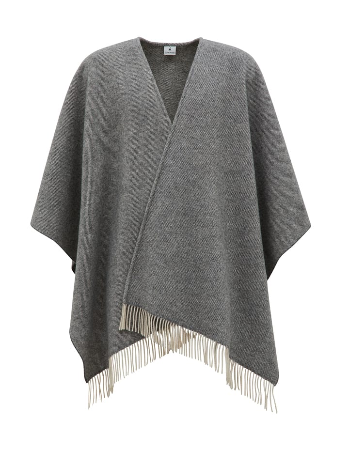 Lanerossi Wełniane ponczo "Kim" w kolorze antracytowym - 130 x 180 cm rozmiar: onesize