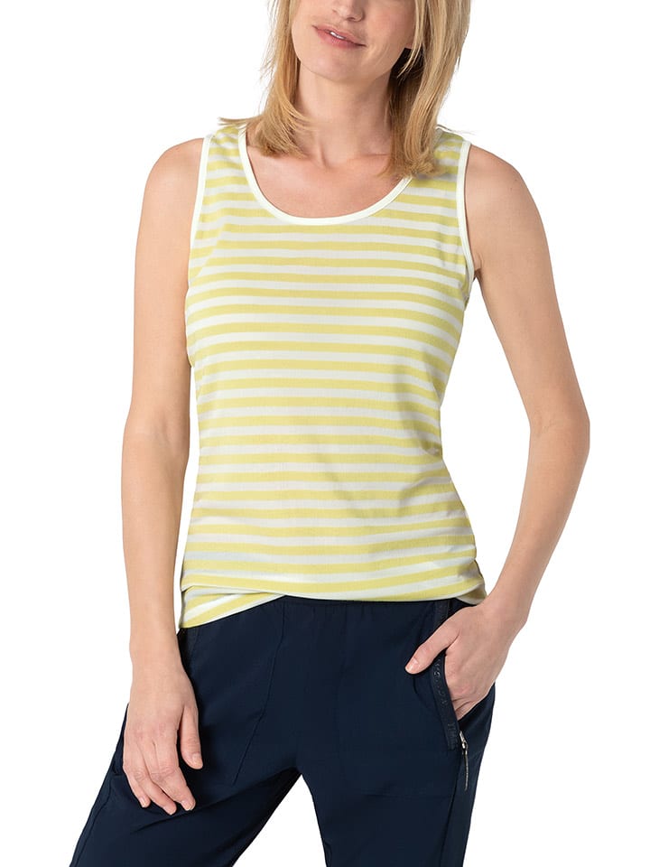 Timezone Top w kolorze żółto-białym rozmiar: L