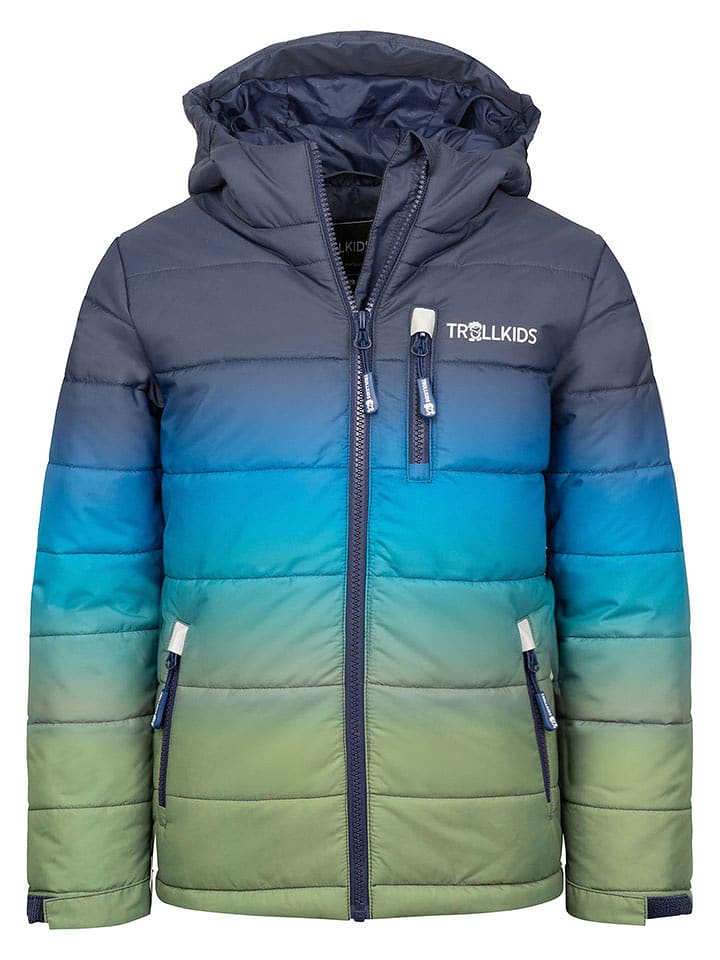 Trollkids Kurtka narciarska "Hemsedal" w kolorze niebiesko-granatowo-oliwkowym rozmiar: 116