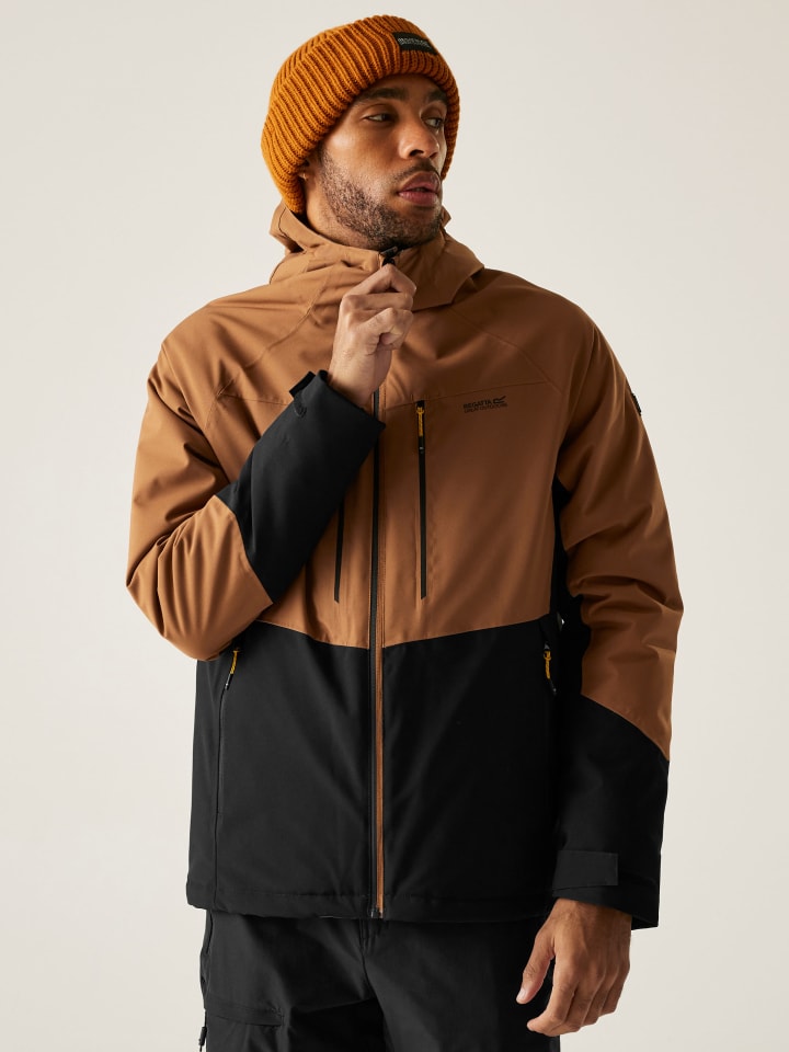 Regatta Kurtka przejściowa "Highton Stretch" w kolorze jasnobrązowo-czarnym rozmiar: M