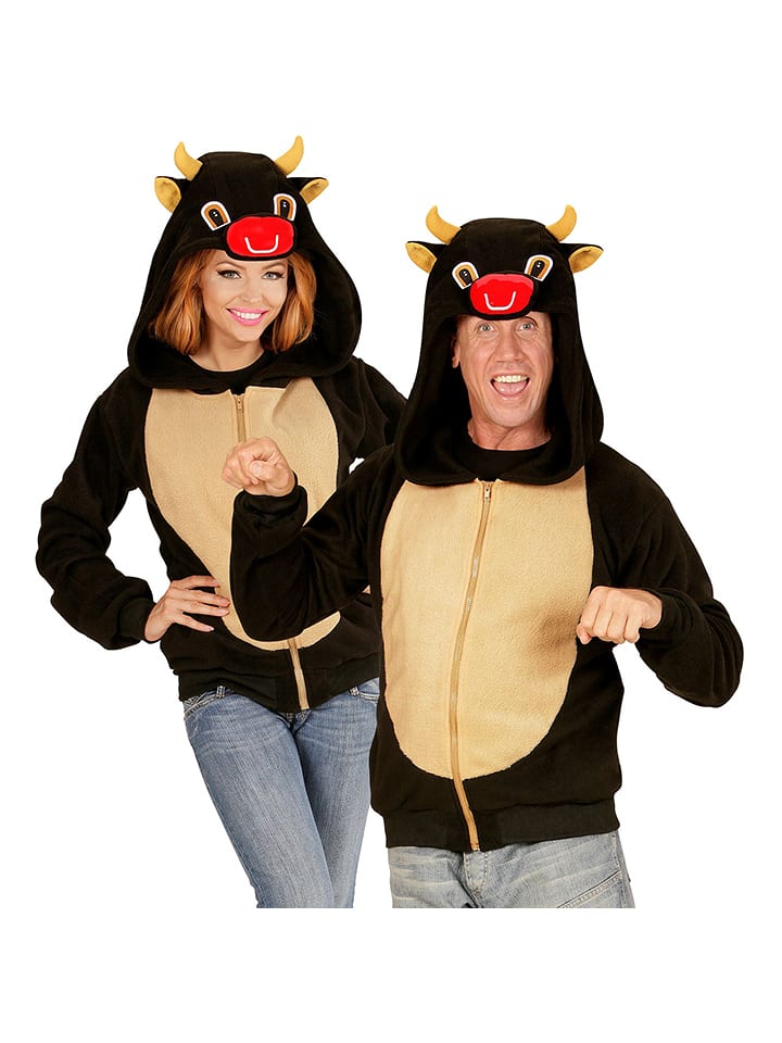 Carnival Party Polarowa kurtka kostiumowa "Bull" w kolorze czarno-beżowym rozmiar: L/XL