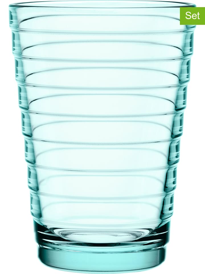 iittala Szklanki (2 szt.) "Aino Aalto" w kolorze zielonym - 330 ml rozmiar: onesize