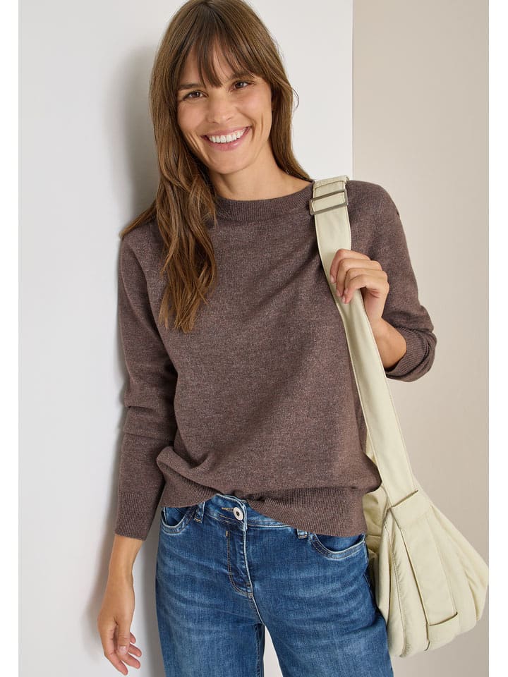 Cecil Sweter w kolorze brązowym rozmiar: M