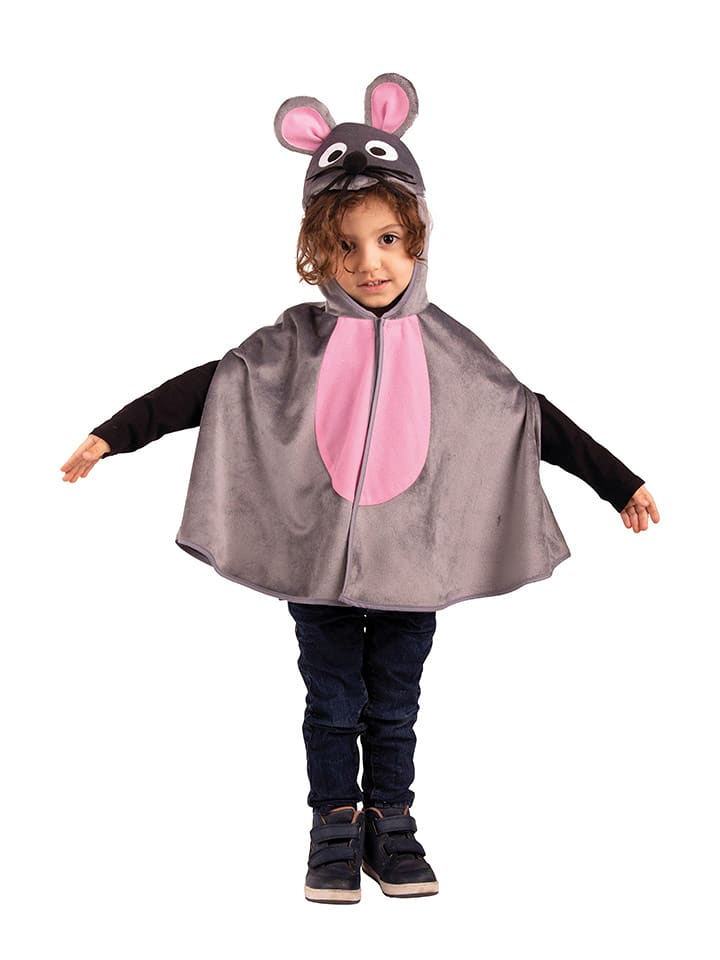 Party x People Peleryna kostiumowa "Mouse" w kolorze jasnoróżowo-szarym rozmiar: 92/104