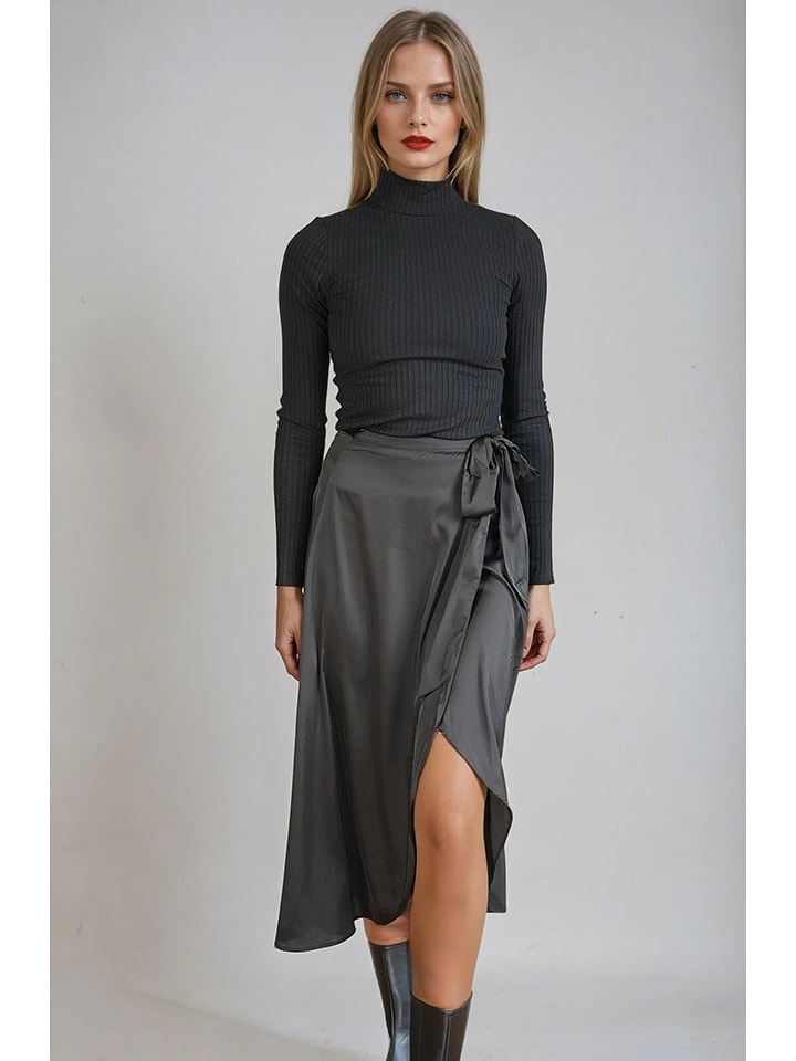 Monki Spódnica w kolorze antracytowym rozmiar: L