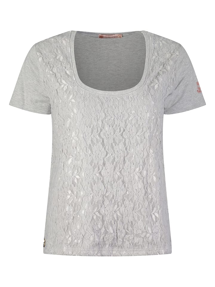 Geographical Norway Koszulka "Joeline" w kolorze jasnoszarym rozmiar: S