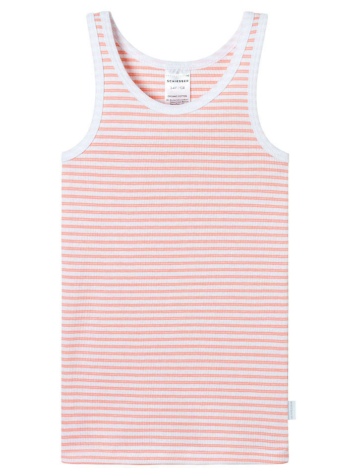 Schiesser Top w kolorze biało-pomarańczowym rozmiar: 104