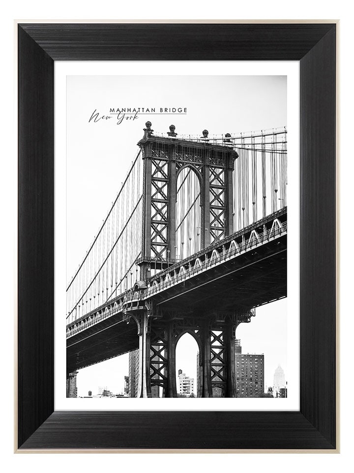 Ars Longa Druk artystyczny "Bridge Near Manhattan" w ramce - 70 x 50 cm rozmiar: onesize