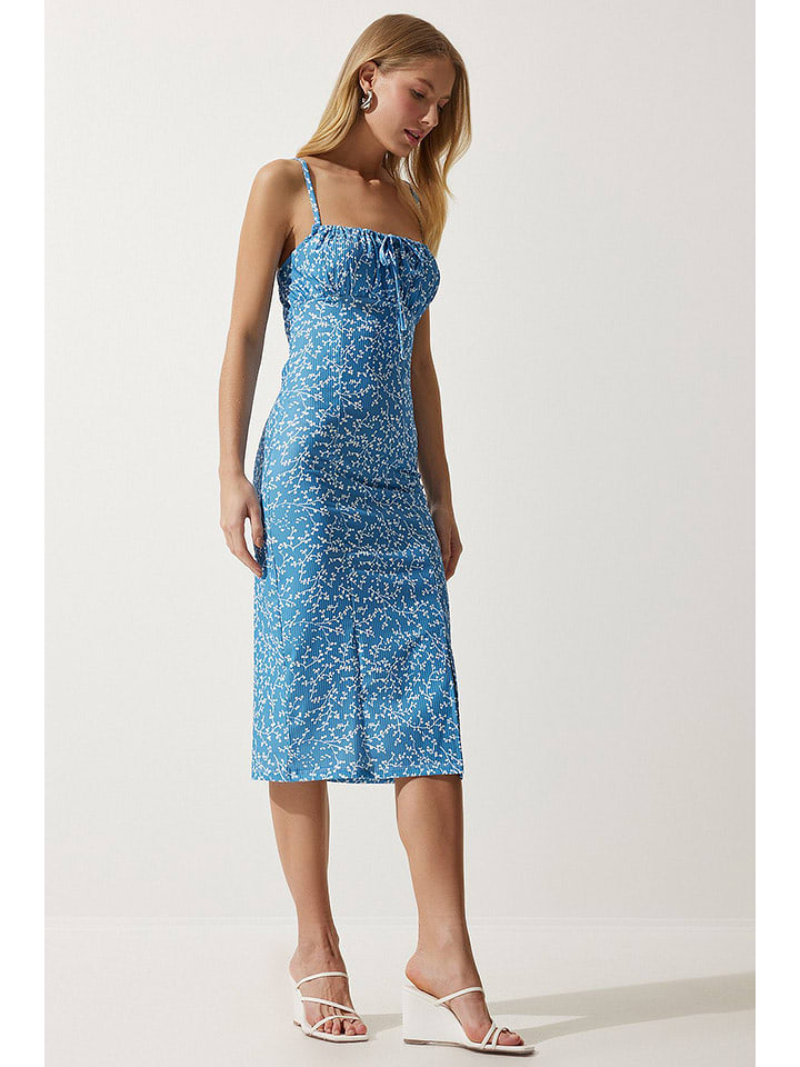 Happiness Istanbul Sukienka w kolorze błękitno-białym rozmiar: 38