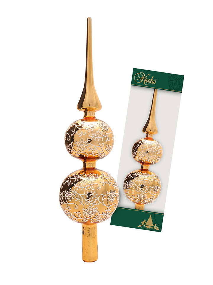 Krebs Glas Lauscha Szpic w kolorze złotym na choinkę - dł. 33 cm rozmiar: onesize