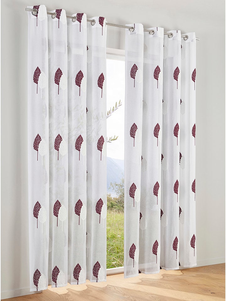 heine home Firanka dekoracyjna w kolorze szarym rozmiar: 175x140 cm