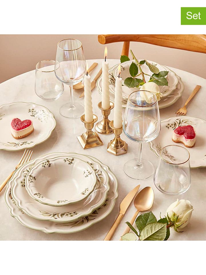 BELLA MAISON 24-częściowy zestaw "Julia" w kolorze zielono-białym rozmiar: onesize