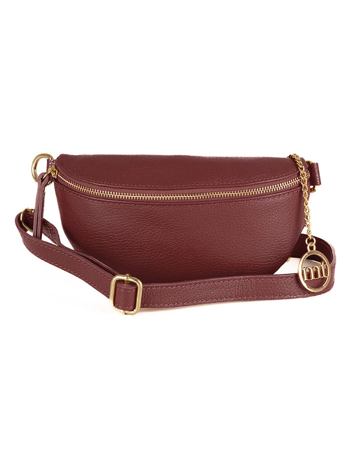 Mia Tomazzi Skórzana saszetka "Perugino" w kolorze bordowym - 23 x 13 x 2 cm rozmiar: onesize
