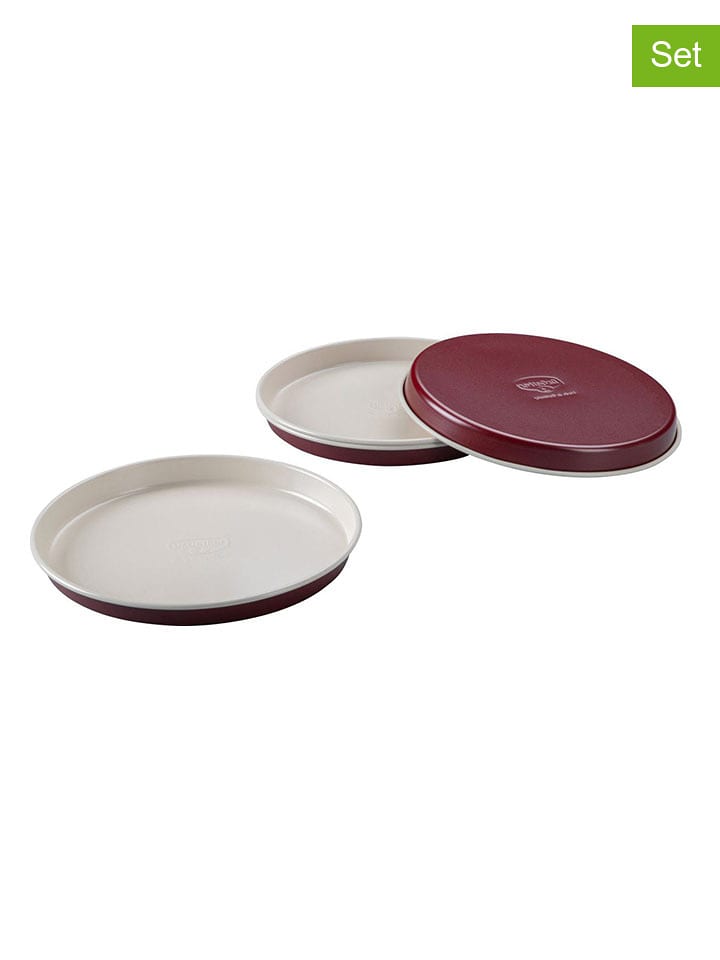 Dr. Oetker Formy (4 szt.) w kolorze ciemnoczerwonym do ciast warstwowych - Ø 17 cm rozmiar: onesize