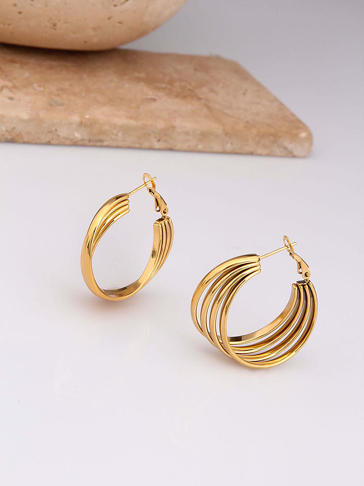 Charlize Pozłacane kolczyki-kreole rozmiar: onesize