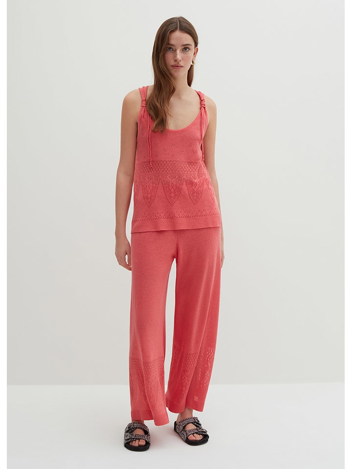 STEFANEL Top w kolorze czerwonym rozmiar: L