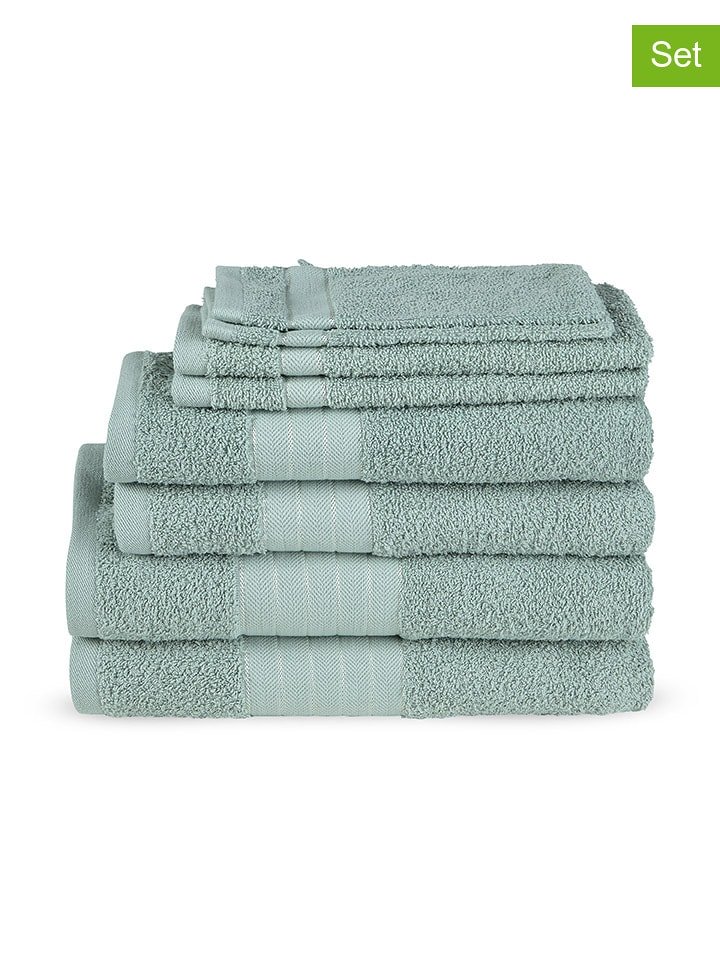 Good Morning 8-częściowy zestaw ręczników w kolorze miętowym rozmiar: onesize