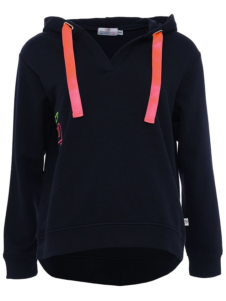 Zwillingsherz Bluza "Smile" w kolorze granatowym rozmiar: S/M