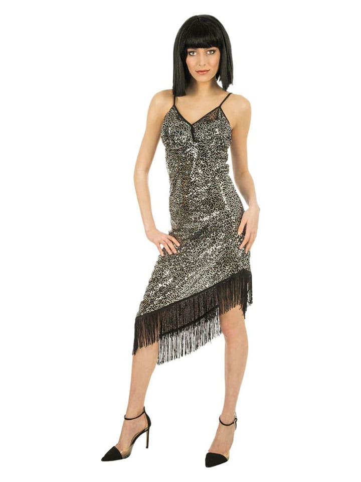 CHAKS Sukienka kostiumowa "1920" w kolorze złoto-czarnym rozmiar: M