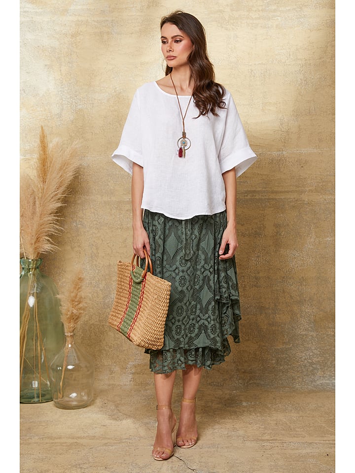 La Compagnie Du Lin Lniana koszulka "Calane" w kolorze białym rozmiar: XXL