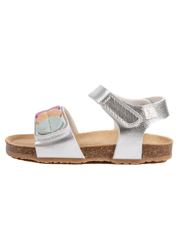 billowy Skórzane sandały "Rosso" w kolorze srebrnym rozmiar: 34