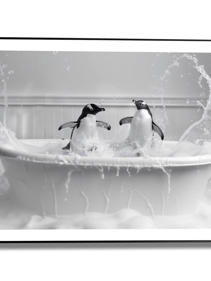 Orangewallz Druk artystyczny "Splashing Fun" w ramce rozmiar: 40x50 cm