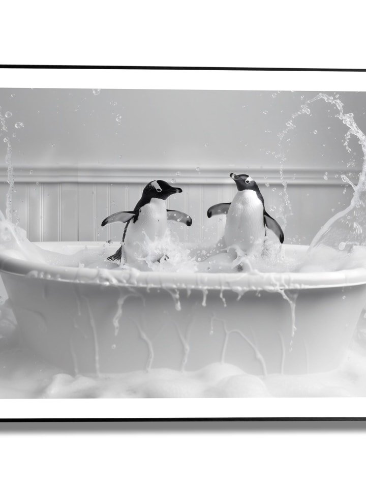 Orangewallz Druk artystyczny "Splashing Fun" w ramce rozmiar: 40x50 cm