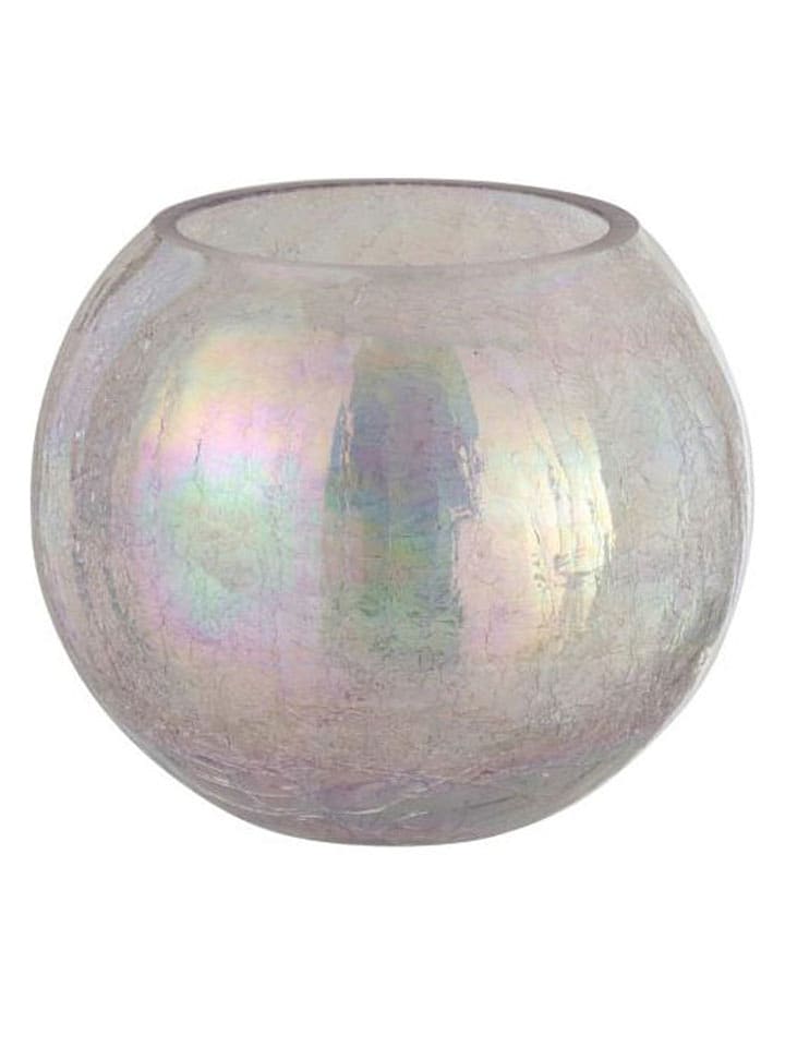 J Line Świecznik w kolorze srebrnym - wys. 16,5 x Ø 20 cm rozmiar: onesize