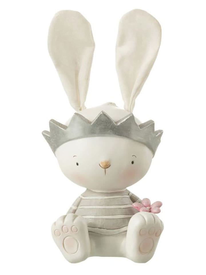 J Line Skarbonka w kolorze biało-szarym - wys. 29 x Ø 18 cm rozmiar: onesize