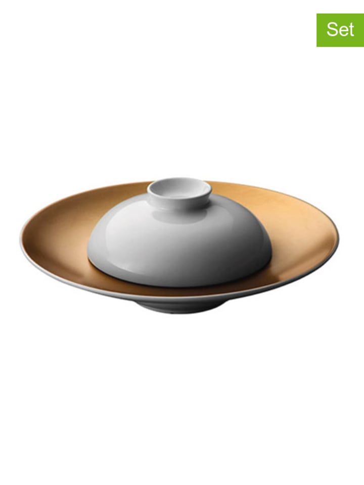 BergHOFF 2-częściowy zestaw w kolorze złoto-białym do serwowania rozmiar: onesize