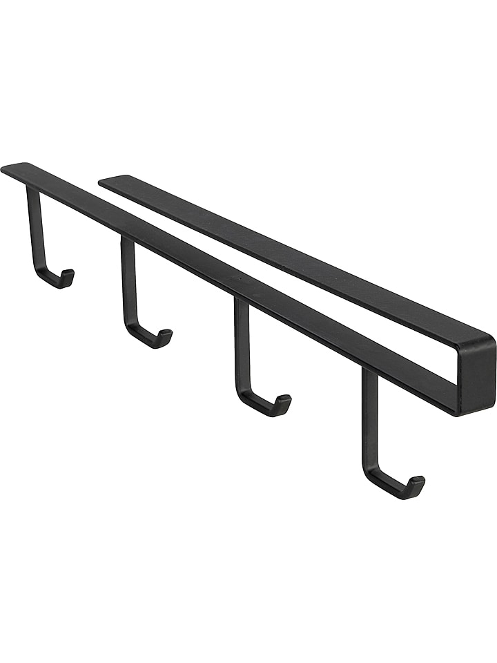 Wenko Wieszak w kolorze czarnym na półkę - 7 x 33 cm rozmiar: onesize