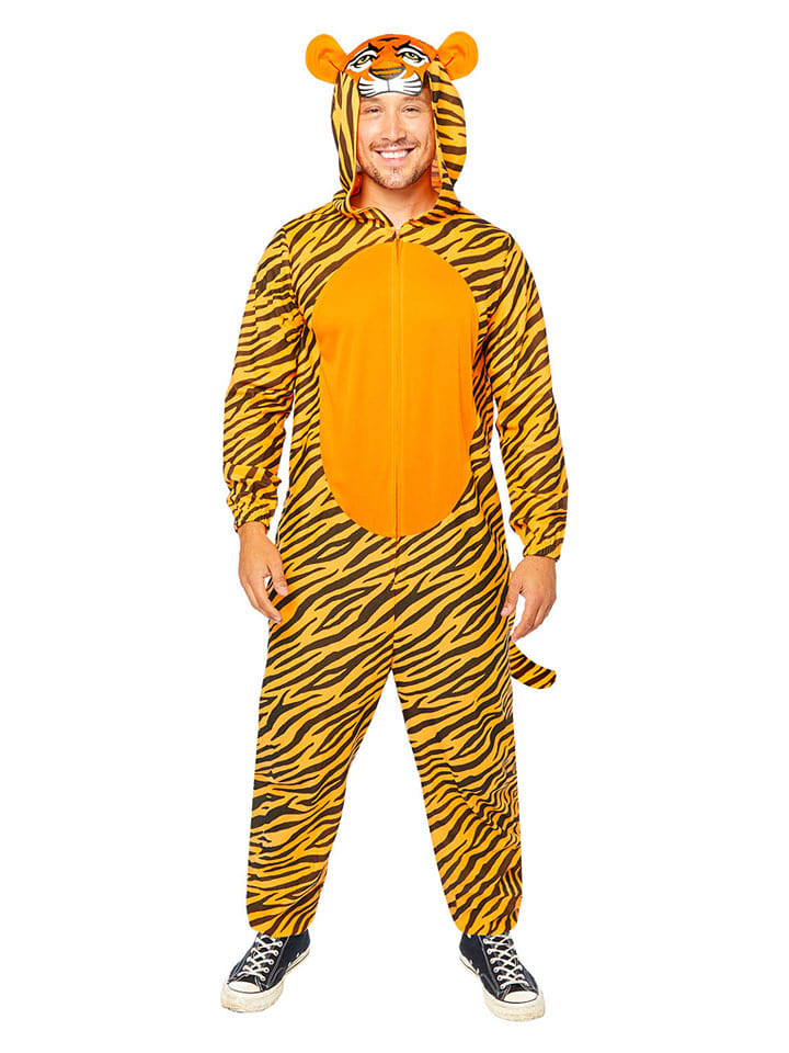 amscan Kombinezon kostiumowy "Tiger" w kolorze pomarańczowym rozmiar: L