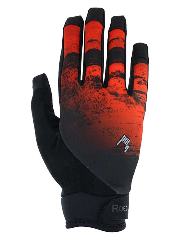 Roeckl SPORTS Rękawiczki kolarskie "Montan" w kolorze czerwono-czarnym rozmiar: 7,5