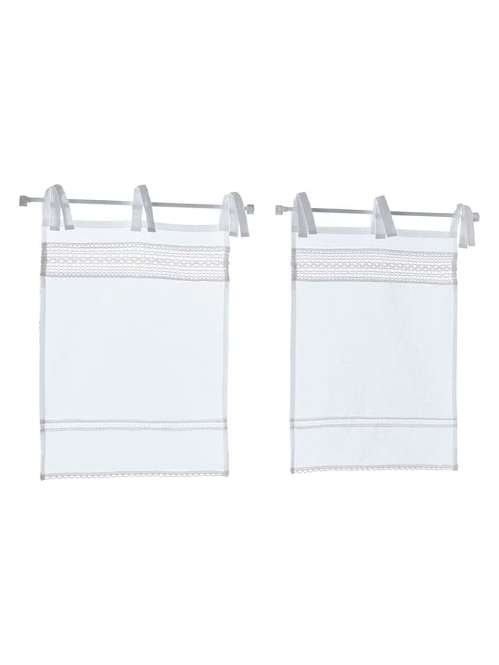 heine home Zasłona okienna w kolorze białym rozmiar: 80x40 cm