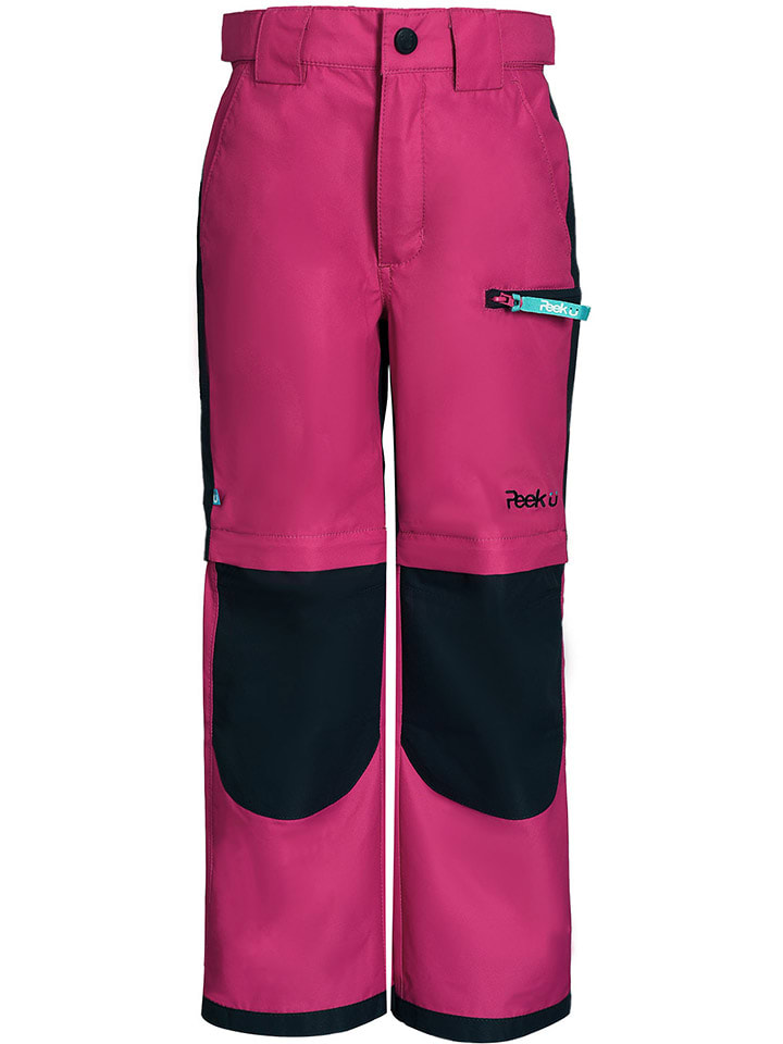 Peek U Spodnie trekkingowe Zipp-Off "Terra" w kolorze różowo-granatowym rozmiar: 116