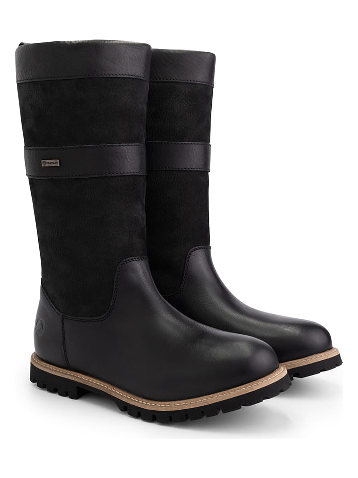 TRAVELIN' Skórzane kozaki "Denmark" w kolorze czarnym rozmiar: 41