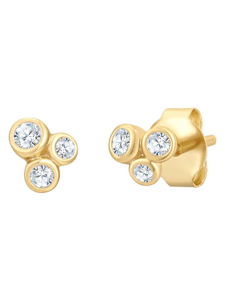 Glanzstücke München Pozłacane kolczyki-wkrętki z cyrkoniami rozmiar: onesize