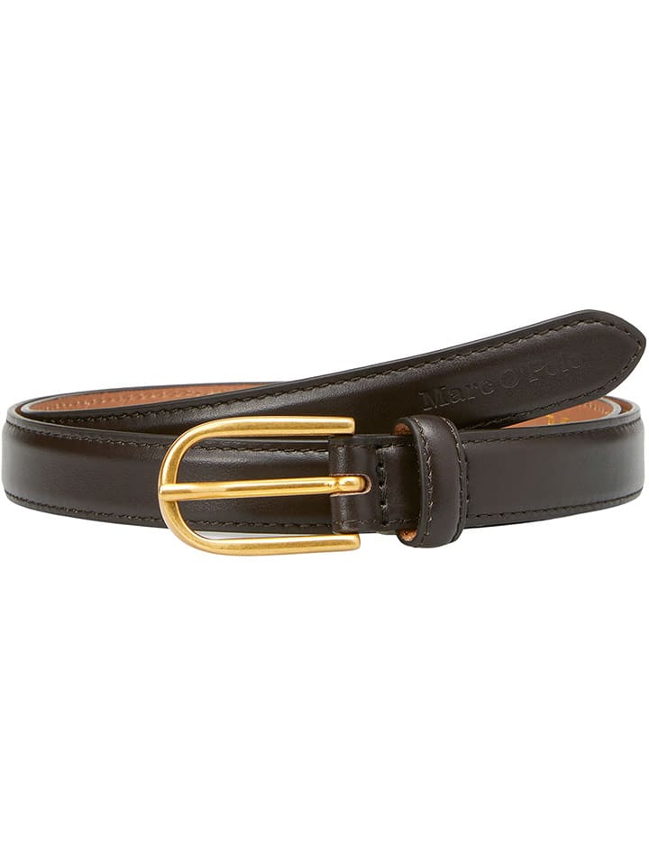Marc O´Polo Skórzany pasek w kolorze brązowym rozmiar: 105