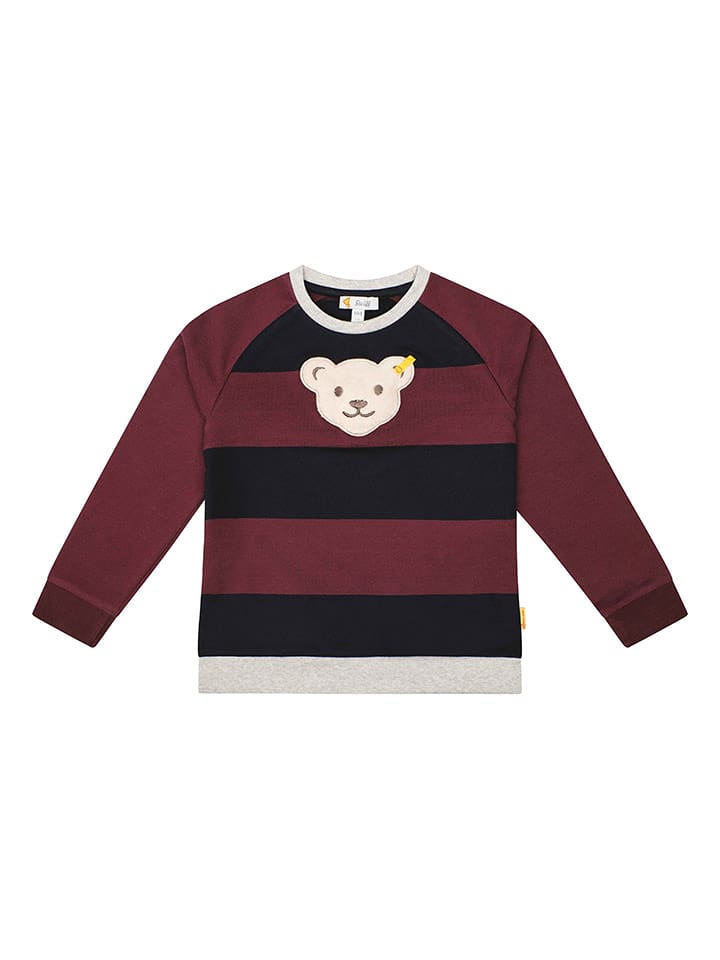 Steiff Bluza w kolorze czarno-bordowym rozmiar: 98