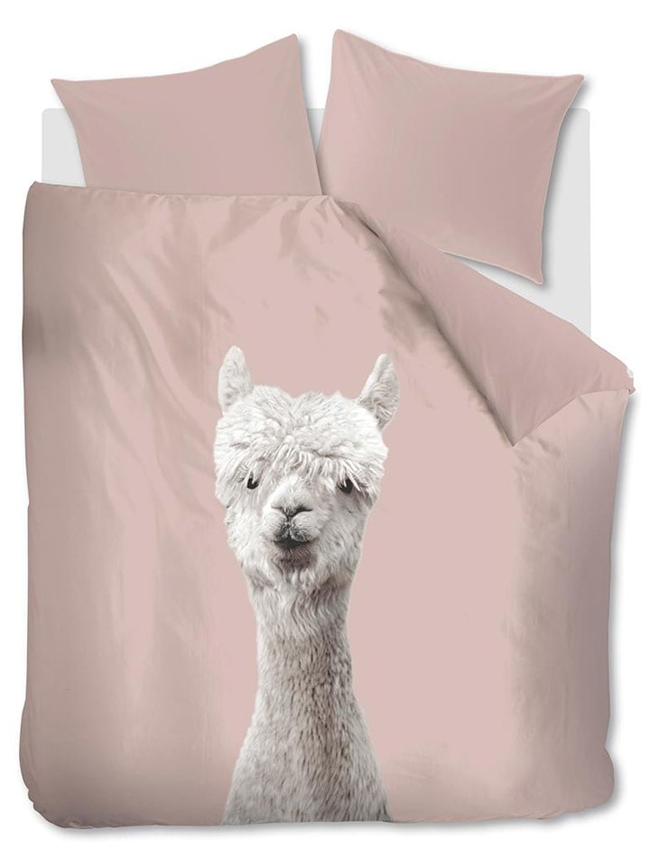 Ambiante Komplet pościeli "Alpaca" w kolorze jasnoróżowym rozmiar: 155x220 cm
