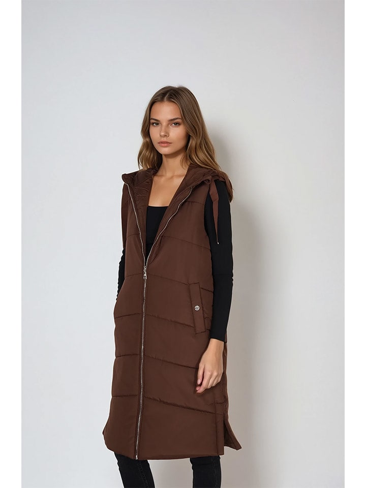 Steve Madden Kamizelka pikowana w kolorze brązowym rozmiar: M