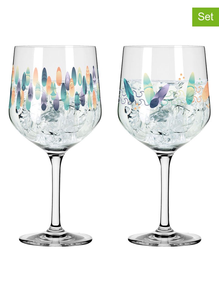 RITZENHOFF Kieliszki (2 szt.) "Wanderlust" w kolorze zielono-fioletowym do ginu - 700 ml rozmiar: onesize