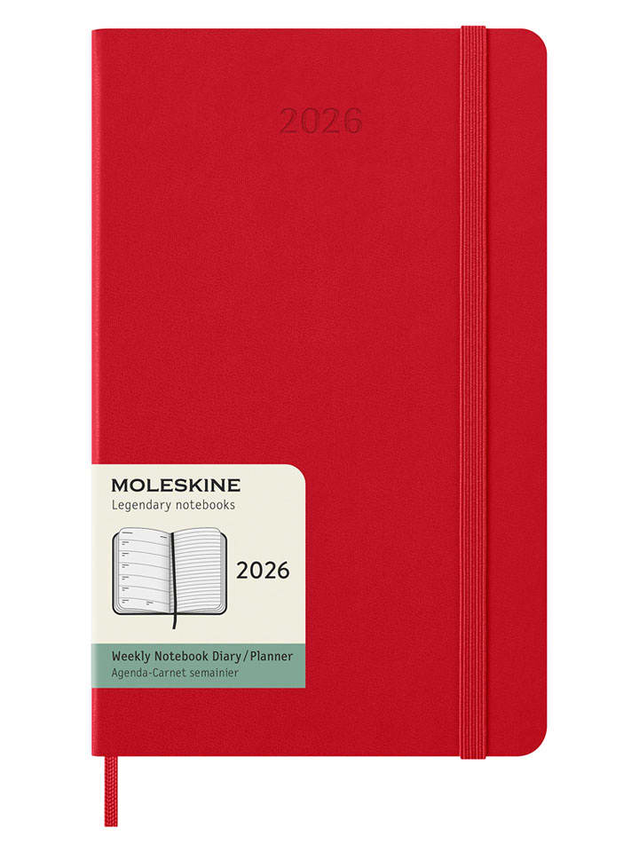 Moleskine Planer tygodniowy "2026" w kolorze czerwonym - 13 x 21 cm rozmiar: onesize
