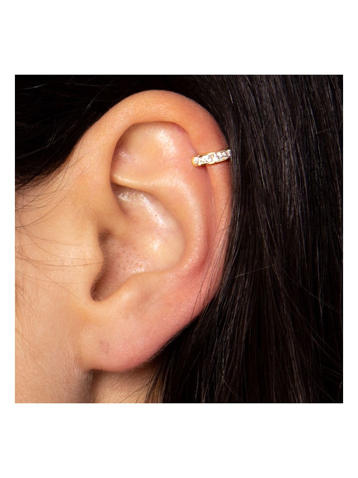 OR ÉCLAT Złota nausznica "Shinning ear cuff" z cyrkoniami rozmiar: onesize